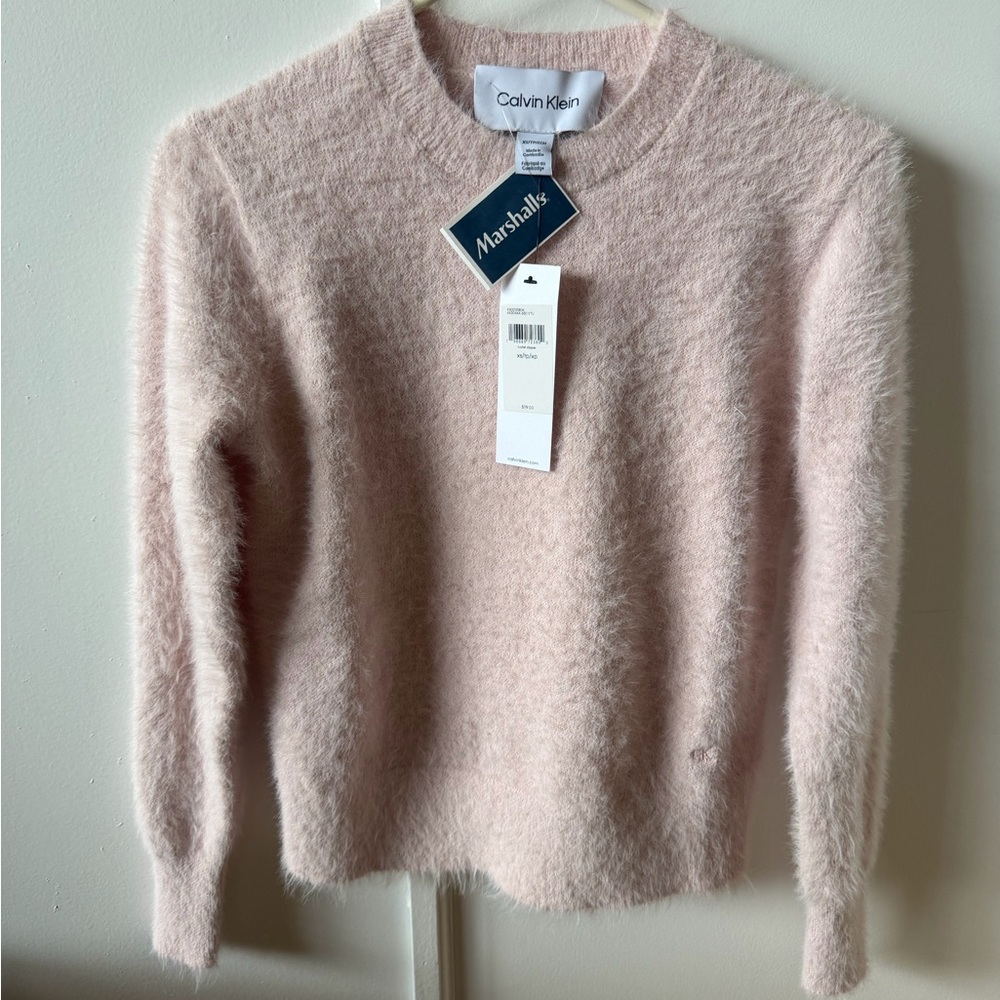 Women's Soft Pink Crew Neck Sweater